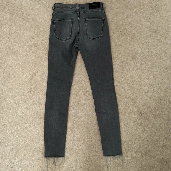 Zara high waisted skinny gray jeans size 6 denim dark gray - Picture 5 of 9